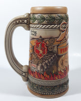 Vintage The Stroh Brewery Co. Ceramarte Brazil Heritage Series VI Stroh's Fire Brewed Beer 7 1/2" Tall Embossed Ceramic Beer Stein