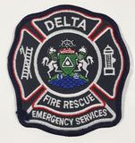 Delta British Columbia Fire Rescue Emergency Services Fabric Shoulder Patch Badge