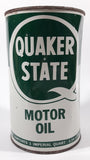 Vintage Quaker State S.A.E. 20 - 20W Motor Oil 1 Imperial Quart 1.14 Litres Metal Can FULL Burlington, Ontario
