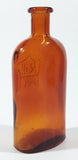 Vintage Style THT 2004 RE 1884 5 1/2" Tall Embossed Brown Amber Glass Apothecary Chemist Medicine Bottle