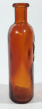 Vintage Style THT 2004 RE 1884 5 1/2" Tall Embossed Brown Amber Glass Apothecary Chemist Medicine Bottle