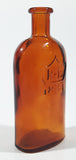 Vintage Style THT 2004 RE 1884 5 1/2" Tall Embossed Brown Amber Glass Apothecary Chemist Medicine Bottle