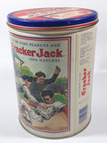 Cracker Jacks Always on Top World's Famous Confections Baseball 8" Tall Tin Metal Canister