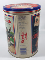 Cracker Jacks Always on Top World's Famous Confections Baseball 8" Tall Tin Metal Canister