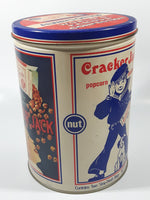 Cracker Jacks Always on Top World's Famous Confections Baseball 8" Tall Tin Metal Canister