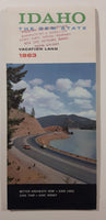 Vintage 1963 Rand McNally Idaho The Gem State "Vacation Land" Road Map