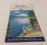 Vintage c. 1961 Chevron Dealers Standard Stations, Inc. Washington Points Of Interest and Touring Map