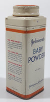 Vintage Johnson's Baby Powder 4 1/2 OZS. 5" Tall Tin Container Johnson & Johnson Limited Montreal EMPTY