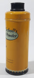 Vintage Dr Scholl's Foot Powder Antiseptic Deodorant 5 1/8" Tall Yellow Tin Metal Canister The Scholl Mfg. Co. Ltd Toronto Canada No. 20038