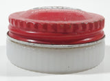 Antique Bristol-Myers Co. Of Can. Ltd. MUM Cream Deodorant White Milk Glass Jar Container With Red Metal Lid Toronto Canada EMPTY