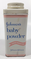 Vintage Johnson's Baby Powder Purest Protection 9 OZS. 6" Tall Tin Container Johnson & Johnson Limited Montreal EMPTY