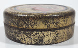 Antique Lanoline A delightfully soothing Emollient 2 3/8" Wide Tin Metal Canister