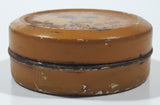 Antique 1910s Dr. A.W. Chases's Ointment Mfg By Edmanson Bates & Co. Ltd Sole Distributors 1 3/4" Wide Orange Tin Metal Canister