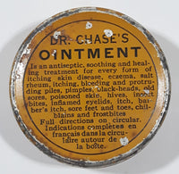 Antique 1910s Dr. A.W. Chases's Ointment Mfg By Edmanson Bates & Co. Ltd Sole Distributors 1 3/4" Wide Orange Tin Metal Canister