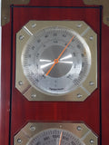 Vintage Thermor Thermometer Barometer Hygrometer Wood Cased Weather Station Made in Japan