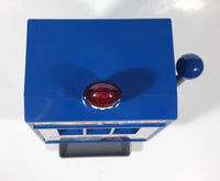 2008 Mars M&M's World Chocolate Candies 9" Tall Blue Plastic Slot Machine Candy Dispenser Lights and Sound