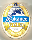 Vintage Columbia Brewery Kokanee Gold Beer On Tap 16" x 21" Double Sided Oval Shaped Light Up Bar Beer Store Sign