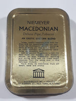 Vintage Niemeyer Macedonian Exotic Eastern Blend Deluxe Pipe Tobacco 2 oz. Tin Metal Container