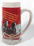 2013 Budweiser Holiday Stein Sights Of The Season 7" Tall Embossed Ceramic Beer Mug