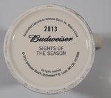 2013 Budweiser Holiday Stein Sights Of The Season 7" Tall Embossed Ceramic Beer Mug