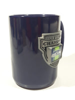 2012 Great American Products NFL Seattle Seahawks Super Bowl XLVIII Champions 4 1/2" Tall Dark Blue Embossed Ceramic Coffee Mug Cup