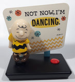 Hallmark Peanuts Charlie Brown "Not Now, I'm Dancing." Schulz 6 1/2" Tall Plastic and Metal Musical Display