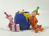 2007 DecoPac Disney Winnie The Pooh Pop Up in Purple Honey Pot Barrel with Tigger and Piglet 3 3/4" Tall Plastic Toy Figure Cake Topper