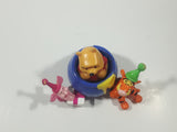 2007 DecoPac Disney Winnie The Pooh Pop Up in Purple Honey Pot Barrel with Tigger and Piglet 3 3/4" Tall Plastic Toy Figure Cake Topper