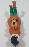 1992 Burger King Kid's Meal Disney Goof Troop Goofy with Bowling Ball 6" Long Pull Back Toy Figure