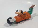 1992 Burger King Kid's Meal Disney Goof Troop Goofy with Bowling Ball 6" Long Pull Back Toy Figure