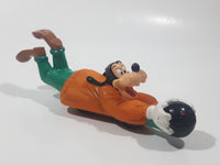 1992 Burger King Kid's Meal Disney Goof Troop Goofy with Bowling Ball 6" Long Pull Back Toy Figure