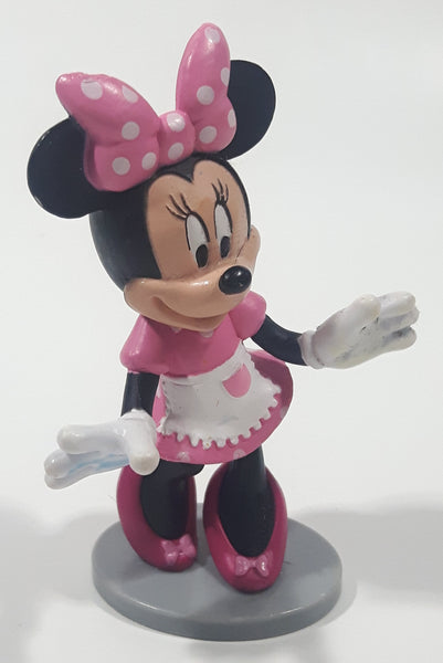 Disney Minnie Mouse Wearing Apron 3 1/4" Tall Toy Figure