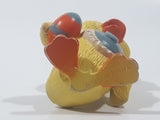 Baby Chick in Bonnet Holding Easter Egg 2 1/4" Tall Toy Figure