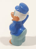 Disney Donald Duck Train Conductor Holding Pocket Watch 2" Tall PVC Toy Figure