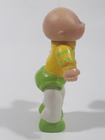 Vintage 1984 OAA Cabbage Patch Kids #55 Football Player in Yellow Green White 3 3/8" Tall Toy Figure