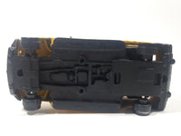 Maisto Hummer H2 SUV Yellow 1/46 Scale Pull Back Die Cast Toy Car Vehicle with Wood San Diego Surfboard On Roof No Tires