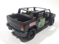 Maisto Marvel Comics The Incredible Hulk Hummer H2 Black 1/27 Scale Die Cast Toy Car Vehicle with Opening Doors Missing Parts