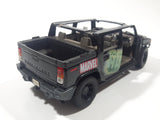 Maisto Marvel Comics The Incredible Hulk Hummer H2 Black 1/27 Scale Die Cast Toy Car Vehicle with Opening Doors Missing Parts