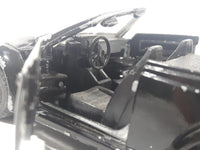 Unknown Brand No. 8602 Volkswagen Beetle Convertible Black 1/35 Scale Die Cast Toy Car Vehicle with Opening Doors Missing Parts