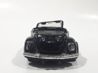 Unknown Brand No. 8602 Volkswagen Beetle Convertible Black 1/35 Scale Die Cast Toy Car Vehicle with Opening Doors Missing Parts