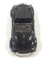 Unknown Brand No. 8602 Volkswagen Beetle Convertible Black 1/35 Scale Die Cast Toy Car Vehicle with Opening Doors Missing Parts
