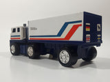 Vintage 1970s Tonka Semi Tractor Truck and Trailer White 8" Long Pressed Steel and Plastic Die Cast Toy Car Vehicle Made in Japan