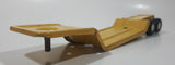 Vintage 1970s Tonka Semi Tractor Truck and Lowboy Trailer Yellow 11 1/4" Long Pressed Steel and Plastic Die Cast Toy Car Vehicle