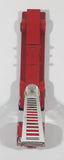 Vintage 1970s Tonka Semi Tractor Truck and Fire Ladder Trailer Red 10 1/4" Long Pressed Steel and Plastic Die Cast Toy Car Vehicle