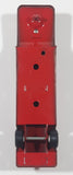 Vintage 1970s Tonka Semi Tractor Truck and Fire Ladder Trailer Red 10 1/4" Long Pressed Steel and Plastic Die Cast Toy Car Vehicle