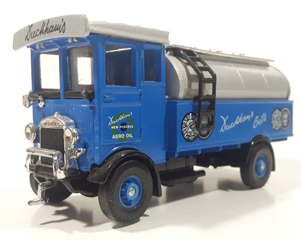 Corgi Classics Duckham's Oils Aero Oil AEC 508 Forward Control 5 Ton Cabover Delivery Truck Blue and Grey Die Cast Toy Car Vehicle