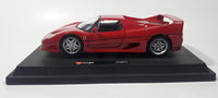 Burago Ferrari F50 Red 1/24 Scale Die Cast Toy Car Vehicle with Opening Doors and Engine Cover