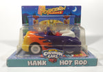 2001 The Chevron Cars Hank Hot Rod Popcorn Snacks Techron Convertible Purple with Orange and Yellow Flames Die Cast Toy Car Vehicl