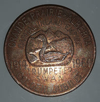 Vintage 1914 - 1964 Grand Prairie Chamber of Commerce Golden Jubilee Capital Inland Empire Trumpeter Swan Copper Metal Coin