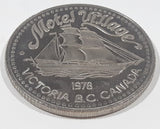 Vintage 1978 Motel Village Victoria, B.C. Canada Dogwood Flower Metal Coin